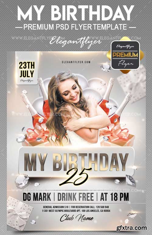 My Birthday V12 2018 Flyer PSD Template