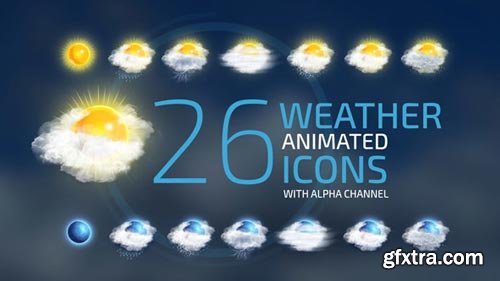 Videohive - Weather Forecast Icons Set - 14206524