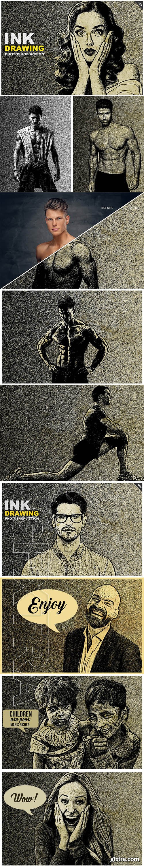 Ink Drawing Photoshop Action