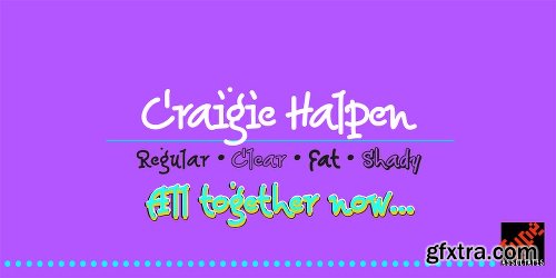 Craigie Halpen Font Family - 4 Fonts