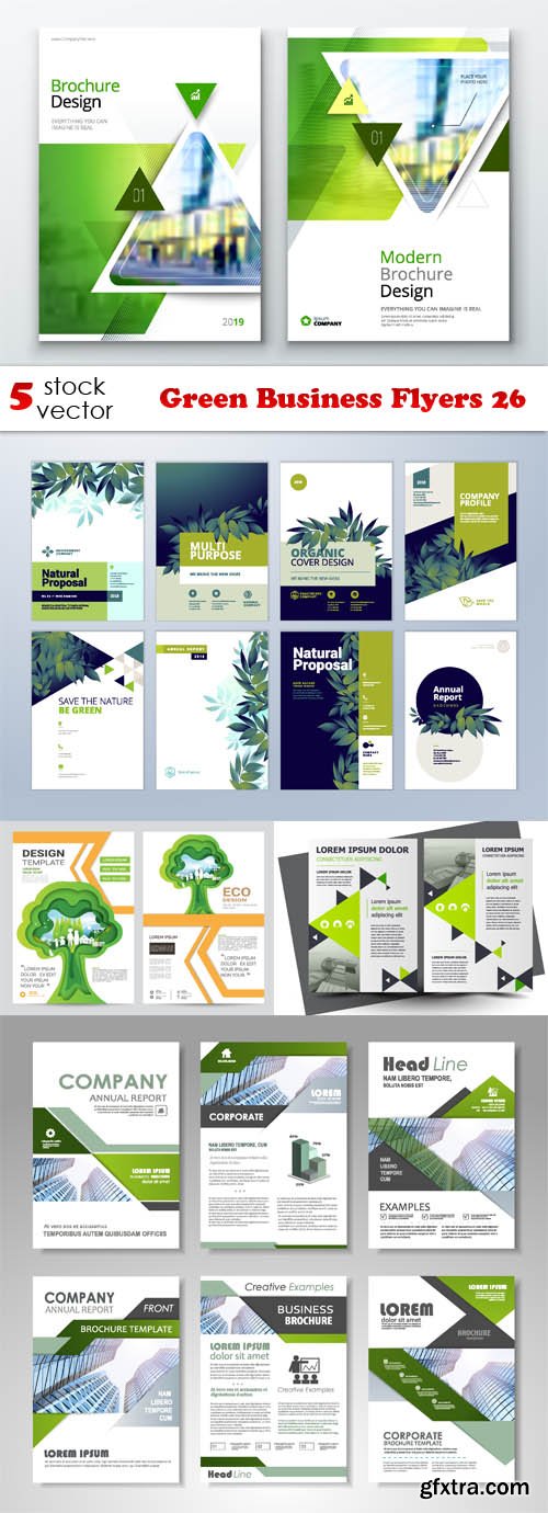 Vectors - Green Business Flyers 26