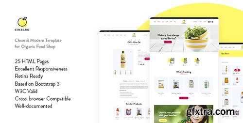 ThemeForest - Cinagro v1.0 - Organic Food Shop HTML Template - 22134456