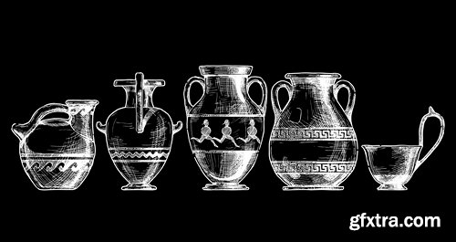 Amphora of vase vessel capacity 25 EPS