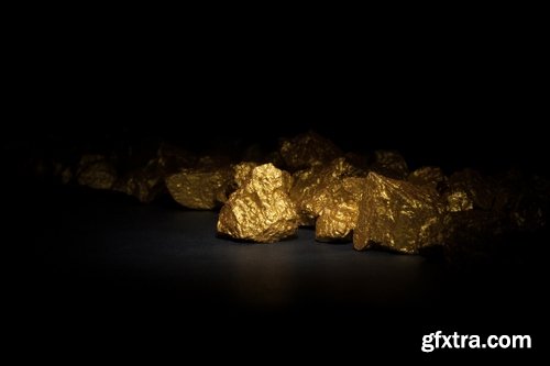 Gold nugget gemstone metal 25 HQ Jpeg