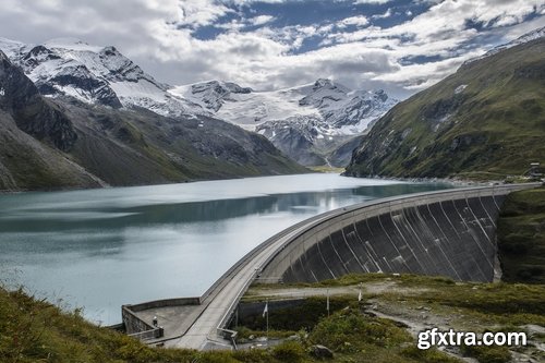 Dam barrage pool roofed river water energy 25 HQ Jpeg