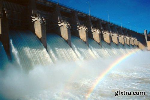 Dam barrage pool roofed river water energy 25 HQ Jpeg