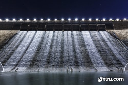 Dam barrage pool roofed river water energy 25 HQ Jpeg