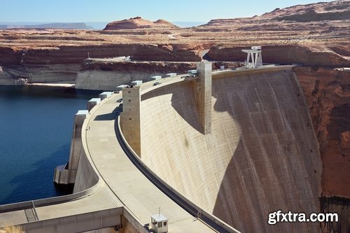 Dam barrage pool roofed river water energy 25 HQ Jpeg