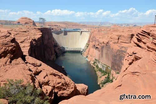 Dam barrage pool roofed river water energy 25 HQ Jpeg