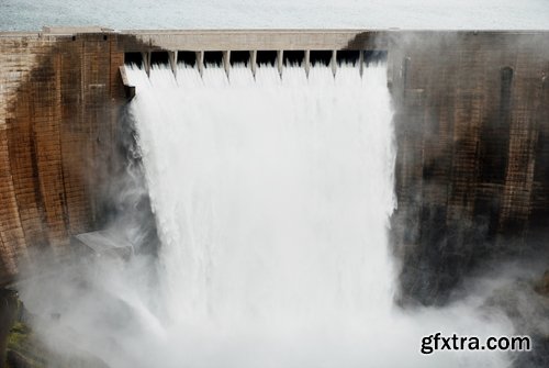 Dam barrage pool roofed river water energy 25 HQ Jpeg