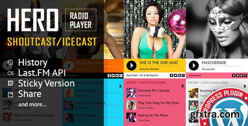 CodeCanyon - Hero v1.6.5 - Shoutcast and Icecast Radio Player With History - WordPress Plugin - 19364283