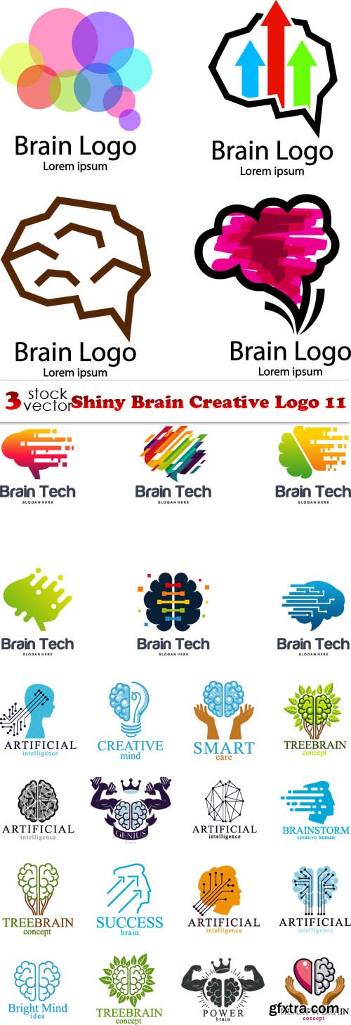 Vectors - Shiny Brain Creative Logo 11