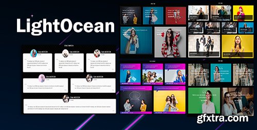 CodeCanyon - LightOcean v1.0 - Testimonial Cards Showcase HTML5 - 22008963