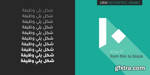 URW Geometric Arabic Font Family - 10 Fonts