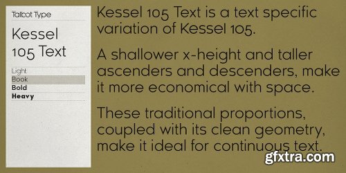 Kessel 105 Text Font Family - 8 Fonts