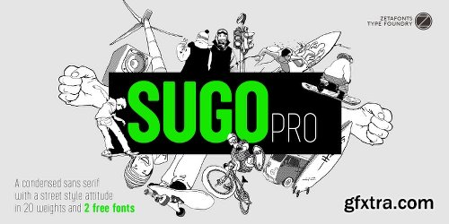 Sugo Pro Font Family - 20 Fonts