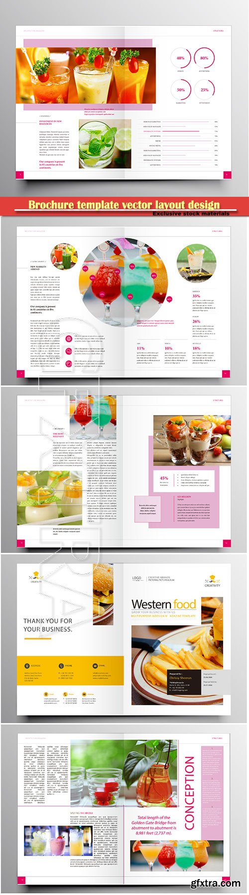 Brochure template vector layout design, corporate business annual report, magazine, flyer mockup # 183