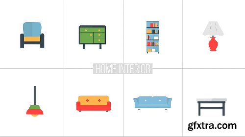 Videohive Flat Animated Icons Library Essential Graphics | Mogrt 22003103