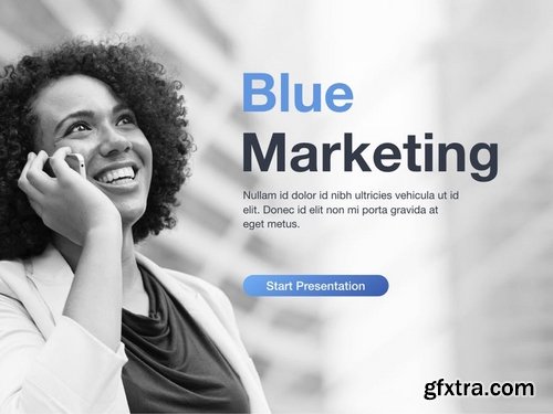 Marketing Blues Keynote Template