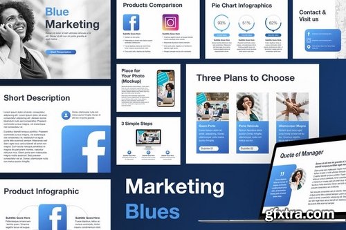 Marketing Blues Keynote Template