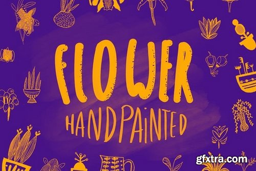 Flower - Handpainted Elements