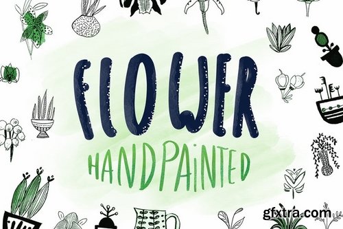 Flower - Handpainted Elements