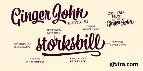 Ginger John Font Family - 4 Fonts