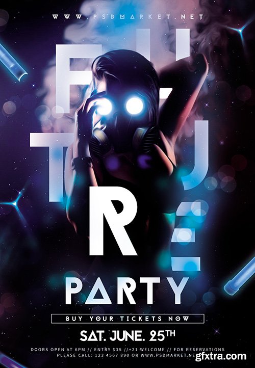 Future Party Flyer – PSD Template