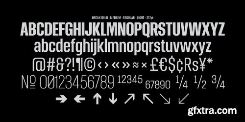 Ordax Font Family - 8 Fonts