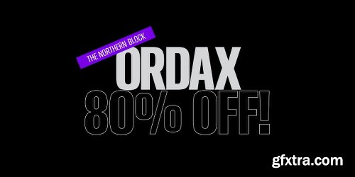 Ordax Font Family - 8 Fonts