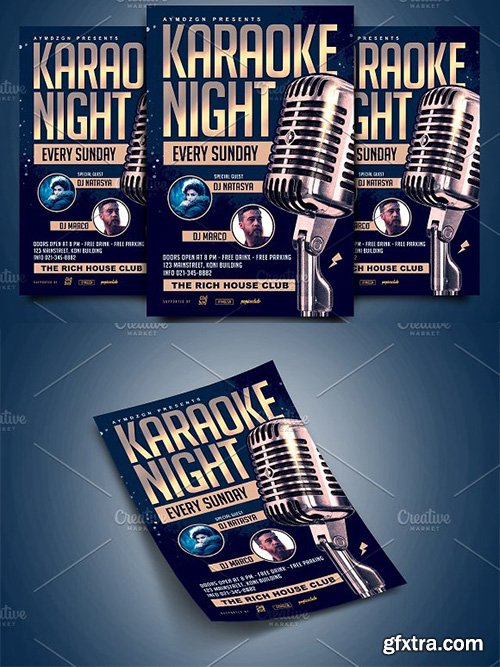 CreativeMarket - Karaoke Flyer 2679140