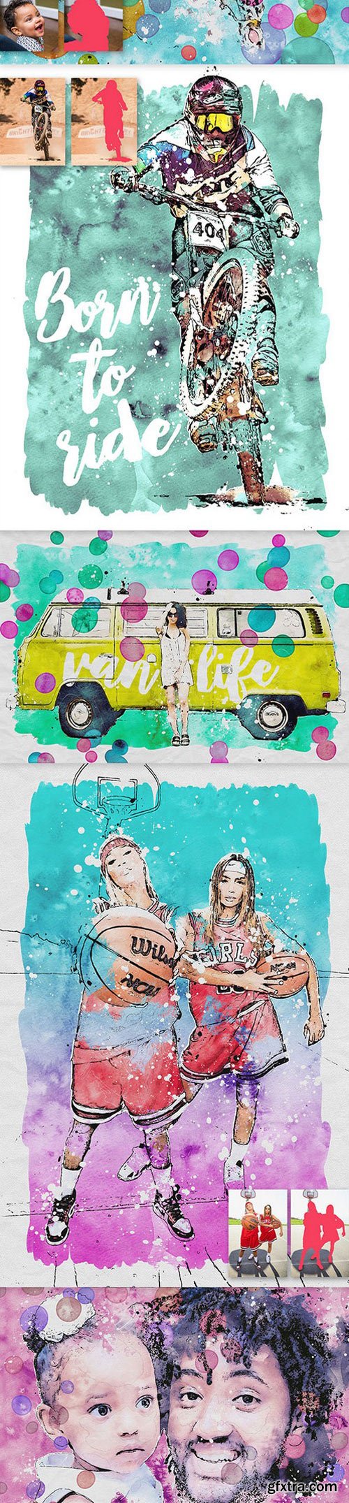 Graphicriver - 22117770 Watercolor Sketch Art Photoshop Action