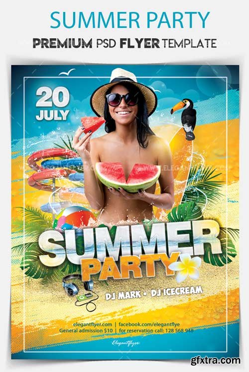 Summer Party V33 2018 Flyer PSD Template