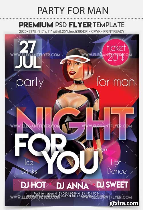 Party For Man V1 2018 Flyer PSD Template