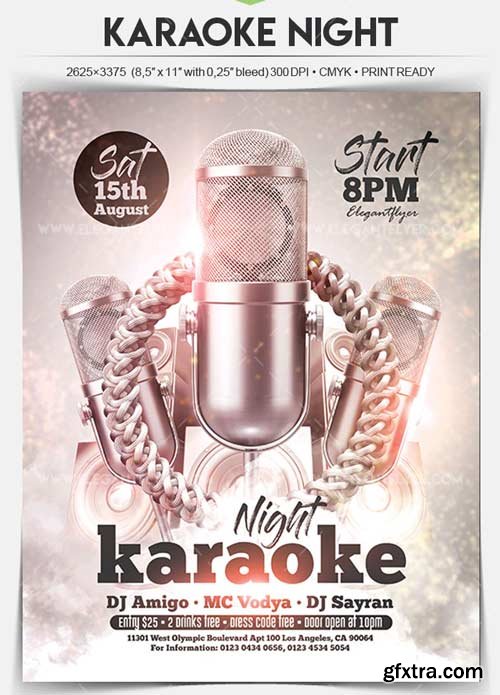 Karaoke Night V20 2018 Flyer PSD Template