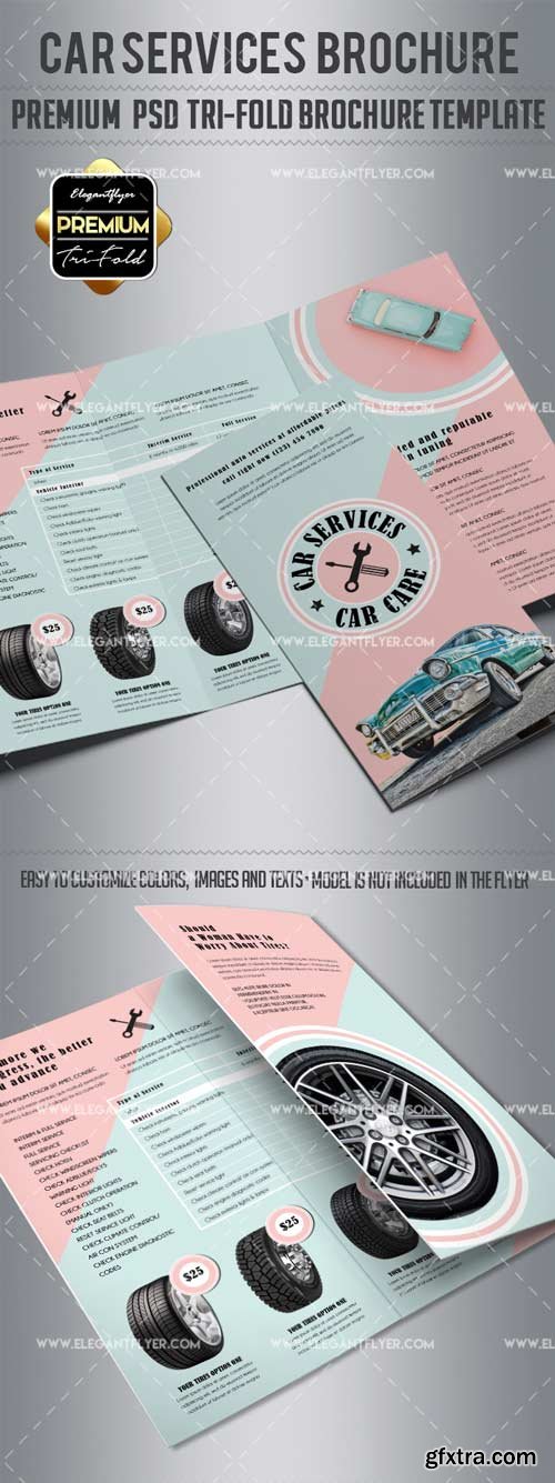 Car Service V5 2018 Tri-Fold Brochure PSD Template