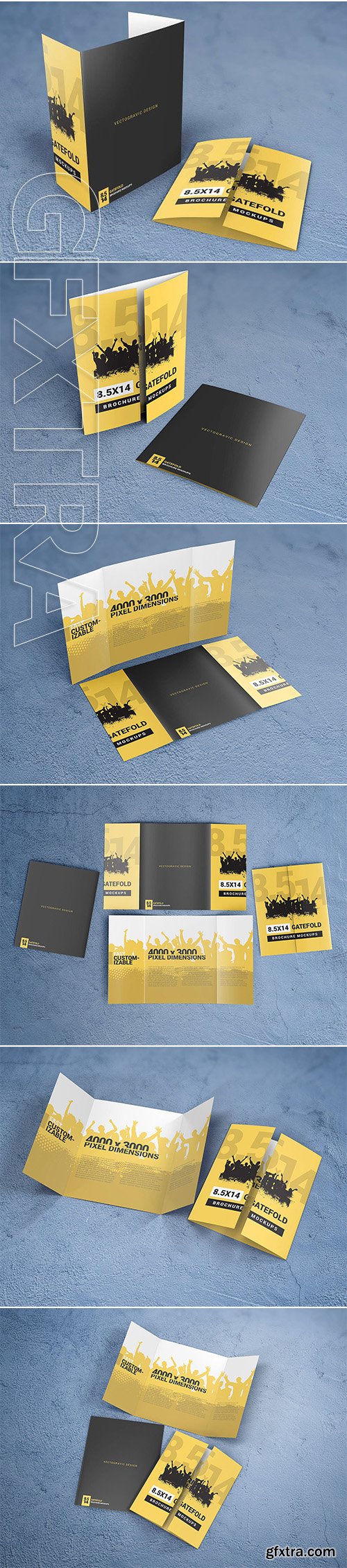 GraphicRiver - 8,5?14 Gatefold Brochure Mockups 2216101