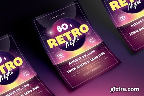 80s Retro Party Flyer