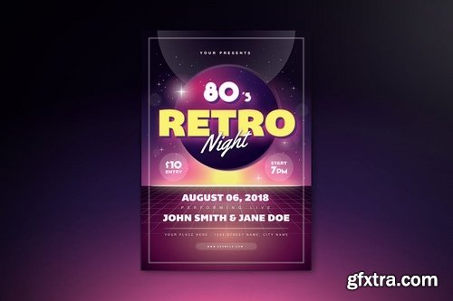 80s Retro Party Flyer