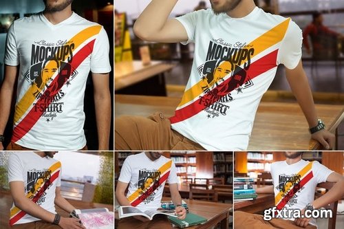 V-Neck T-Shirt Mockups