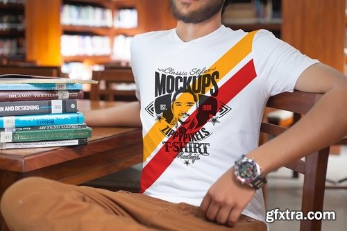 V-Neck T-Shirt Mockups