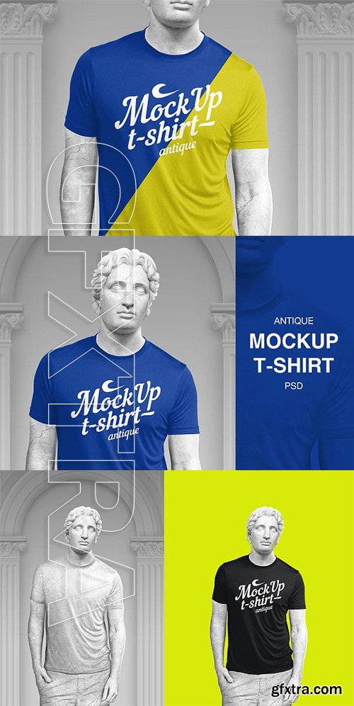 CreativeMarket - Mockup T-shirt Antique 1 2685346