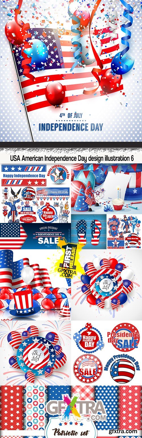 USA American Independence Day design illustration 6