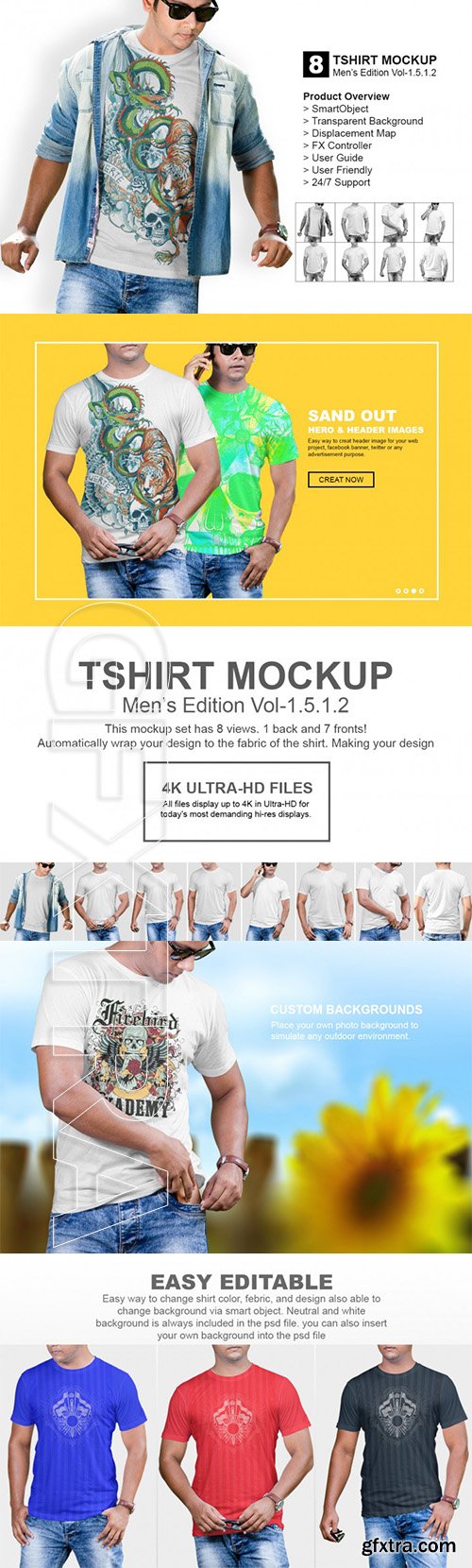 Mens Tshirt Mockup Vol 1,5,1,2