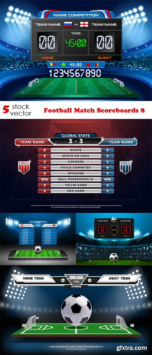 Vectors - Football Match Scoreboards 8