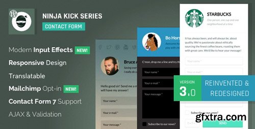 CodeCanyon - Ninja Kick: WordPress Contact Form v3.5.3 - 6598780