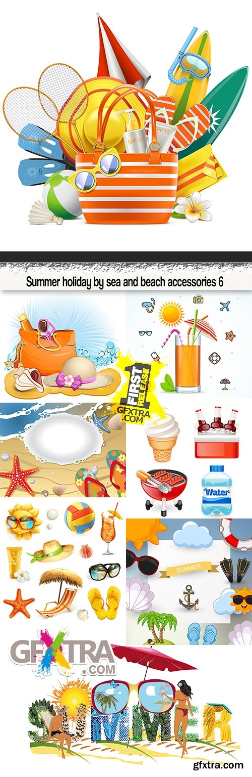 Summer holiday by sea and beach accessories 6