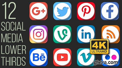 Videohive Social Media Lower Thirds (4K) 20870401