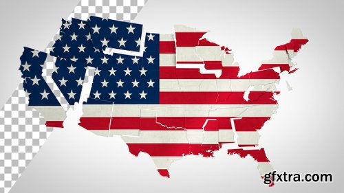 Videohive USA Map - States Combine 14593027