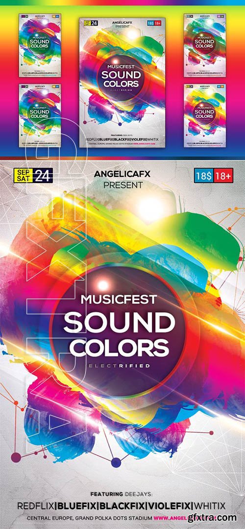 CreativeMarket - Music Fest Sound Colors 919917